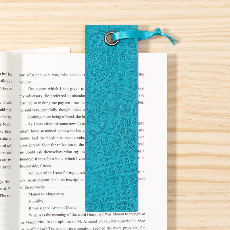 Wholesale Vintage English embossed leather bookmark